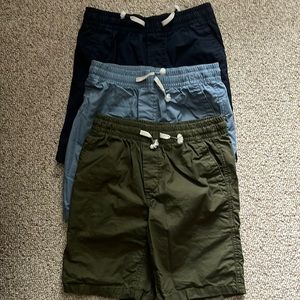 Gap Poplin Pull-On Shorts with Washwell, 3 Pairs (Khaki, Navy, Jasper Blue)